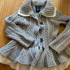 Girl’s front button sweater